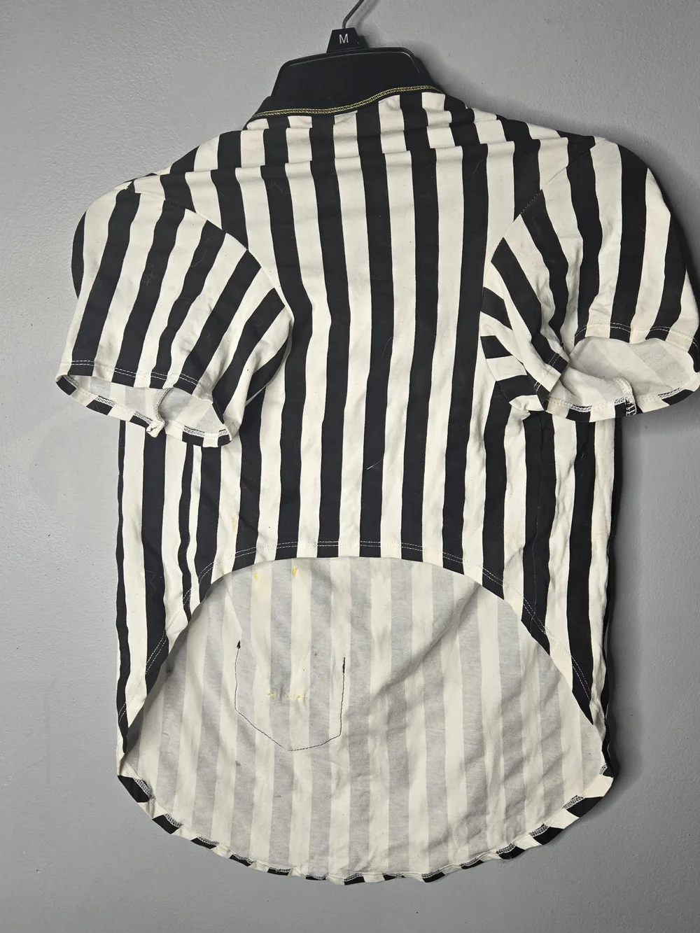 Rufferee Dog Referee Costume Shirt Black & White Striped Pet Halloween Outfit Lg